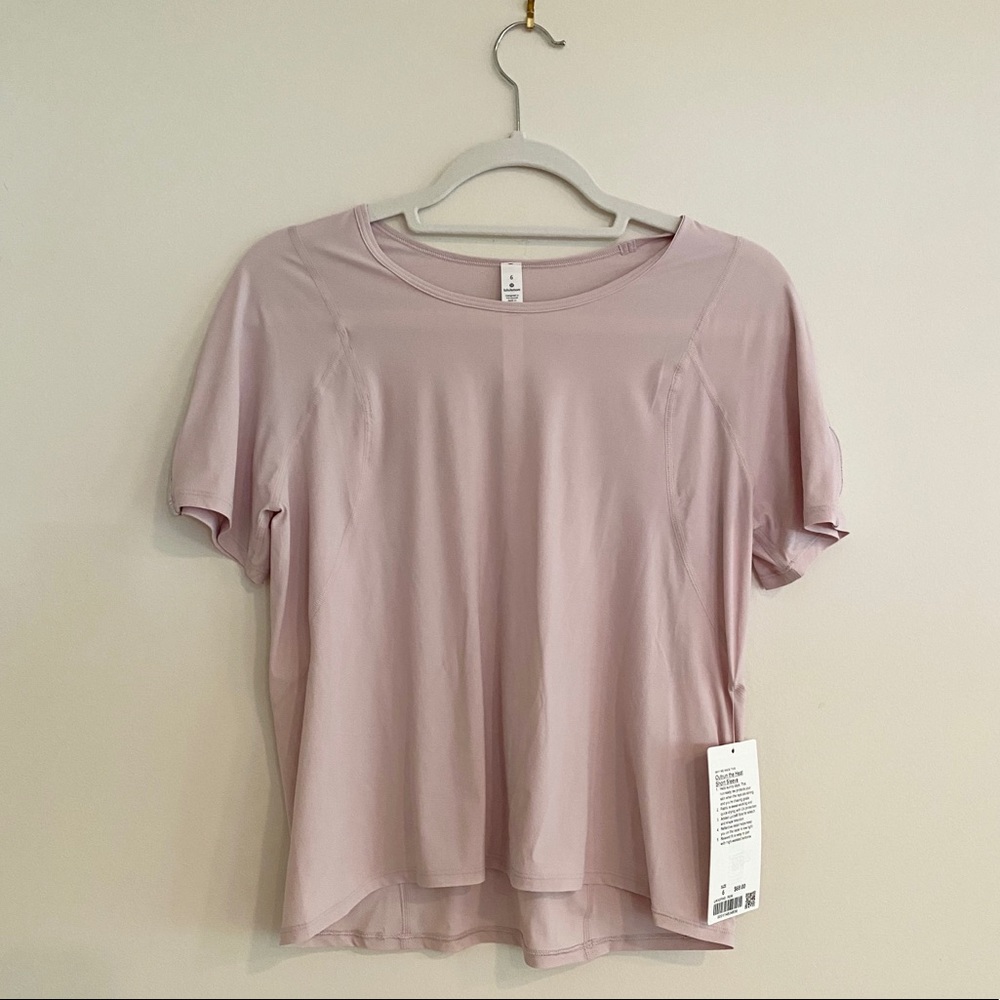 🍋 Lululemon Outrun the Heat SS Porcelain Pink